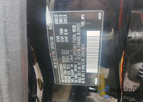 2012 Volvo Xc90 3.2 z USA, uszkodzony, nr VIN YV4952CZ4C1608646